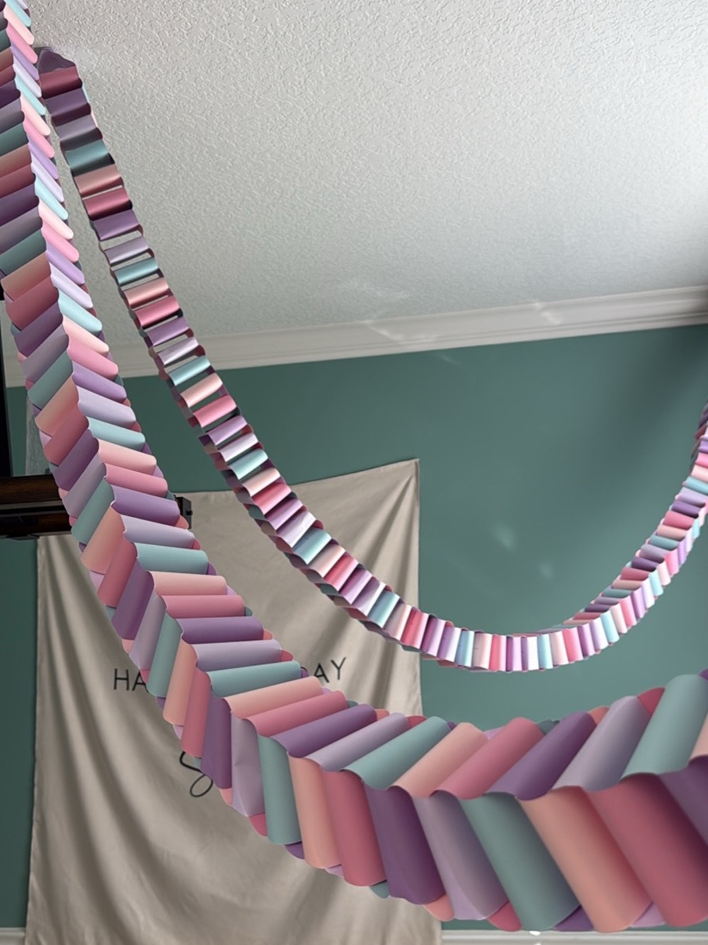 Pastel Spiral Streamer Party Garland - Multi-Color